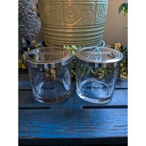 2 Tuscany Candle Jars Empty 14oz w/Lids DIY Candle Making
